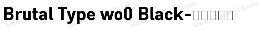 Brutal Type wo0 Black字体转换
